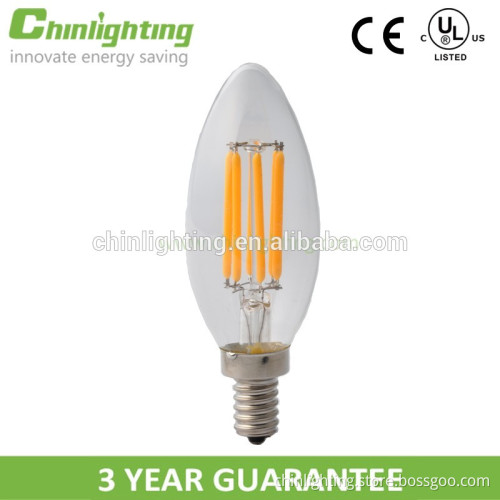 High lumen 2200k 3000k 6000k c35 a19 led filament edison bulb filament LED candle bulb
